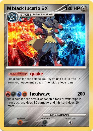 Pokemon M black lucario EX