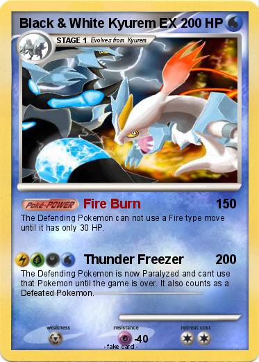 Pokemon Black & White Kyurem EX