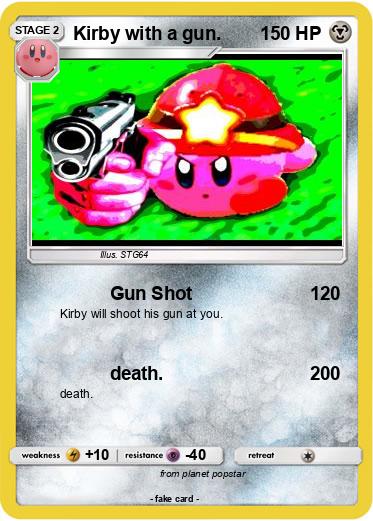 Pokemon Kirby with a gun.