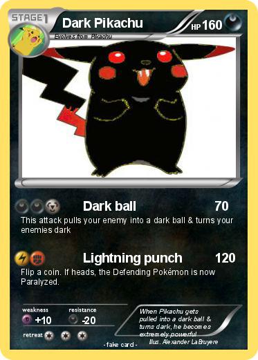 Pokemon Dark Pikachu