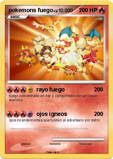 Pokemon pokemons fuego