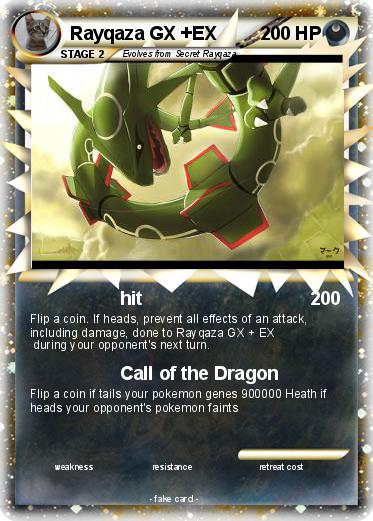 Pokemon Rayqaza GX +EX
