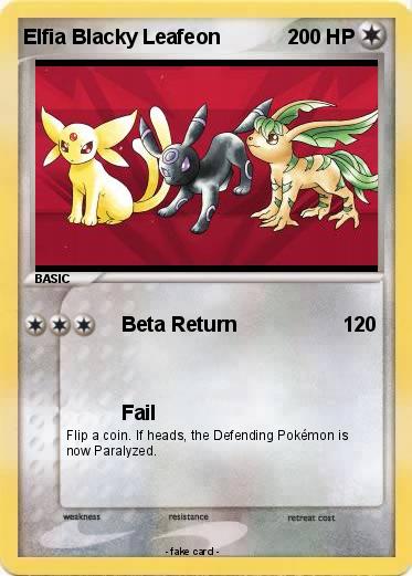 Pokemon Elfia Blacky Leafeon
