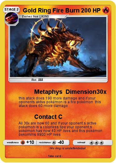 Pokemon Gold Ring Fire Burn