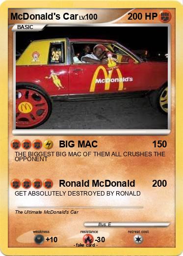 Pokemon McDonald's Car