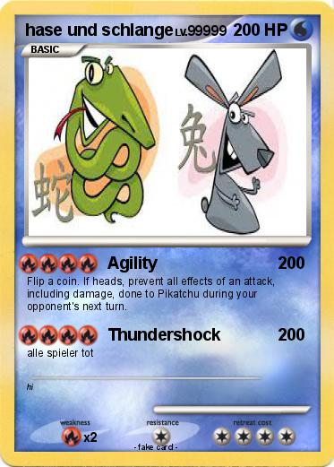 Pokemon hase und schlange