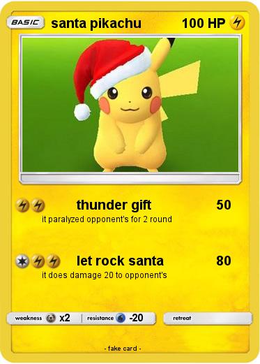Pokemon santa pikachu