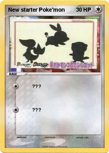 Pokemon New starter Poke'mon 