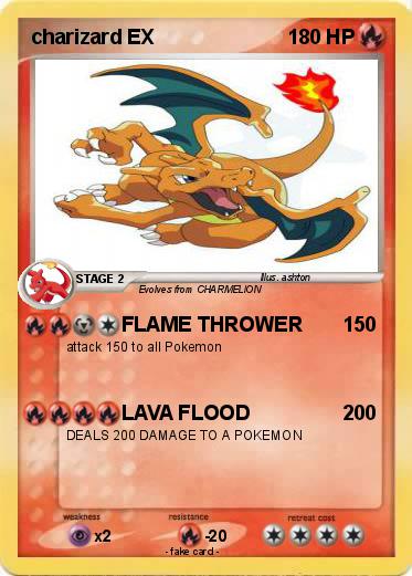 Pokemon charizard EX
