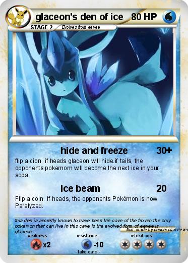 Pokemon glaceon's den of ice