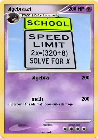 Pokemon algebra