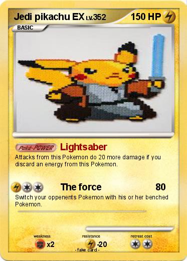 Pokemon Jedi pikachu EX
