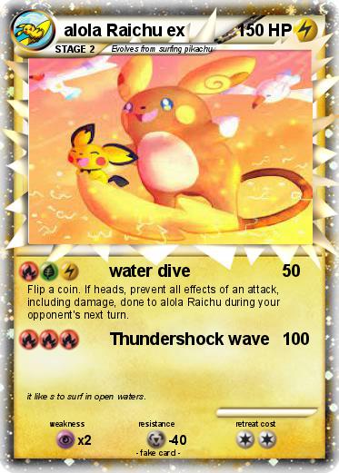 Pokemon alola Raichu ex