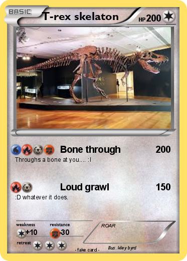 Pokemon T-rex skelaton