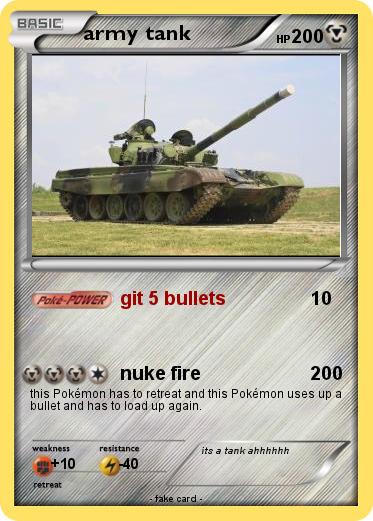 Pokemon army tank