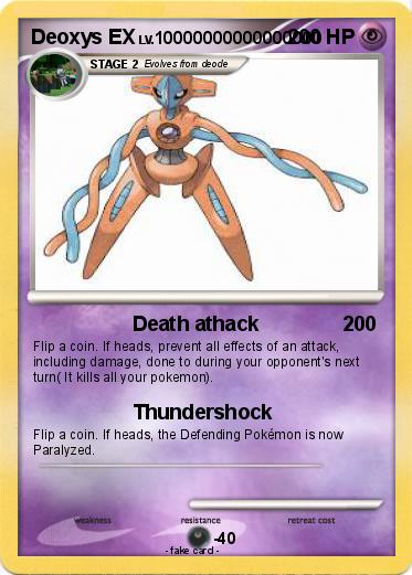 Pokemon Deoxys EX Pokemon Deoxys EX