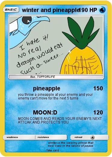 Pokemon winter and pineapple
