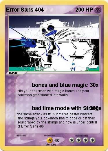 Pokemon Error Sans 404