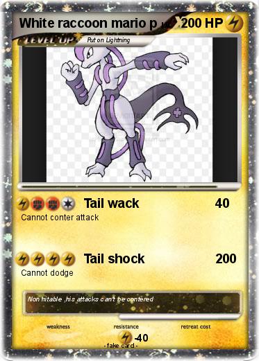 Pokemon White raccoon mario p