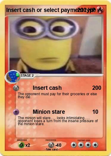 Pokemon Insert cash or select payment type Pokemon Insert cash or select payment type