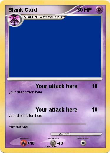 Pokemon Blank Card