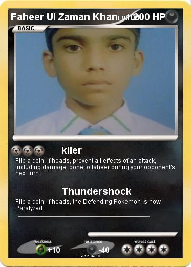 Pokemon Faheer Ul Zaman Khan