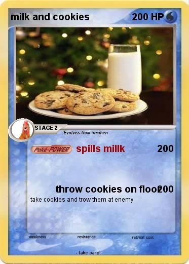 Pokemon milk and cookies