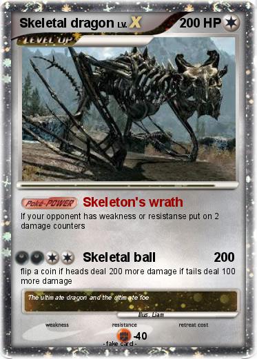Pokemon Skeletal dragon