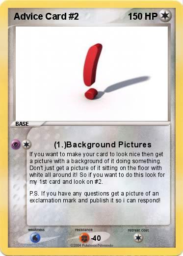 Pokemon Advice Card #2
