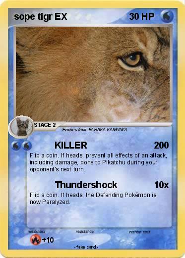 Pokemon sope tigr EX