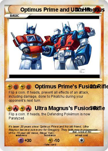 Pokemon Optimus Prime and Ultra Magnus