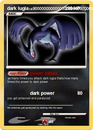 Pokemon dark lugia