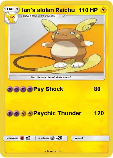 Pokemon Ian's alolan Raichu