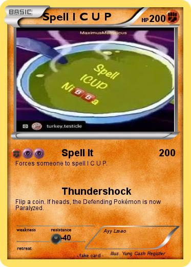 Pokemon Spell I C U P