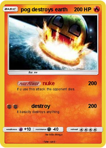 Pokemon pog destroys earth