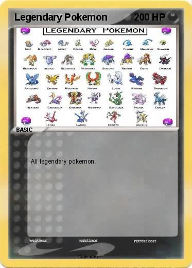 Pokemon Legendary Pokemon