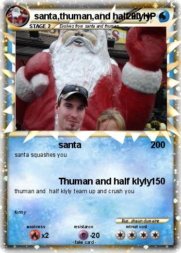Pokemon santa,thuman,and half klyly