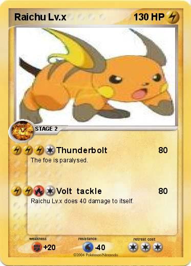 Pokemon Raichu Lv.x