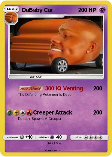 Pokemon DaBaby Car