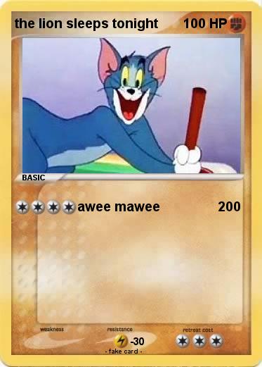 Pokemon the lion sleeps tonight