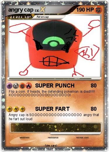 Pokemon angry cap
