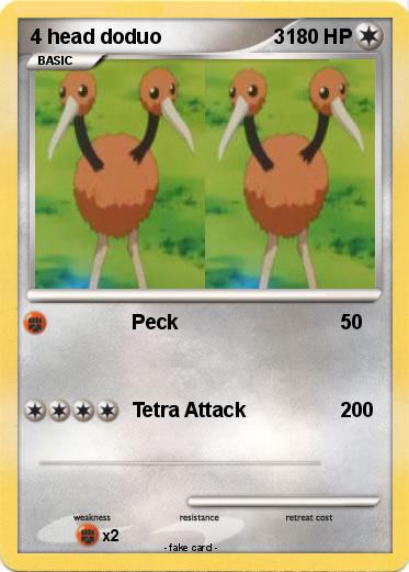 Pokemon 4 head doduo                    3