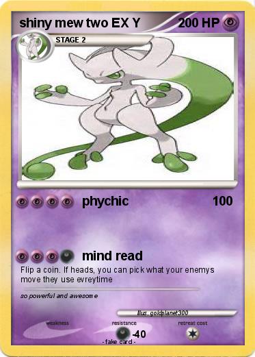 Pokemon shiny mew two EX Y