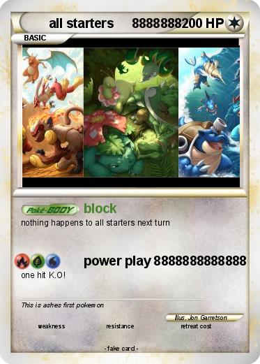 Pokemon all starters     8888888