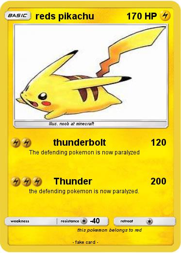 Pokemon reds pikachu