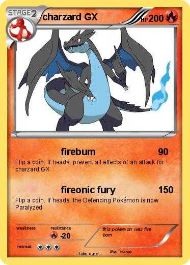 Pokemon charzard GX