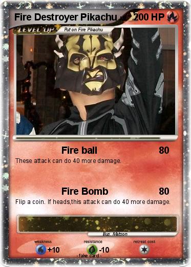 Pokemon Fire Destroyer Pikachu