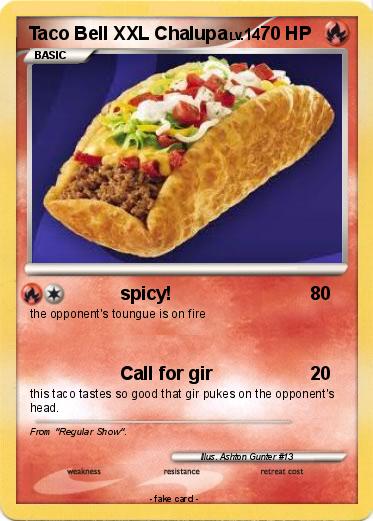 Pokemon Taco Bell XXL Chalupa