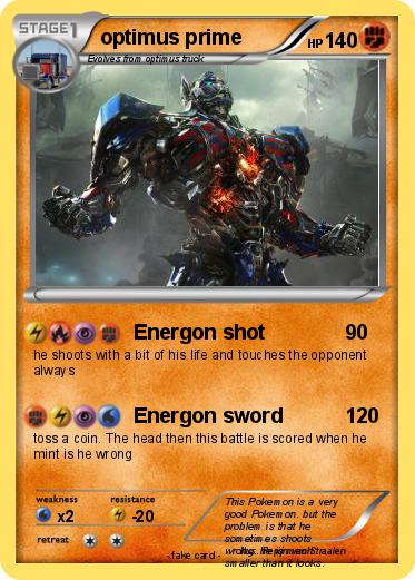 Pokemon optimus prime