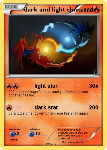 Pokemon dark and light charzard